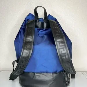 BRAND NEW IN PACKAGING Versace Medusa Perfume Backpack Travel Bag Black & Blue NEW Versace Parfums Blue Black Nylon Medusa Logo Backpack  main image 2